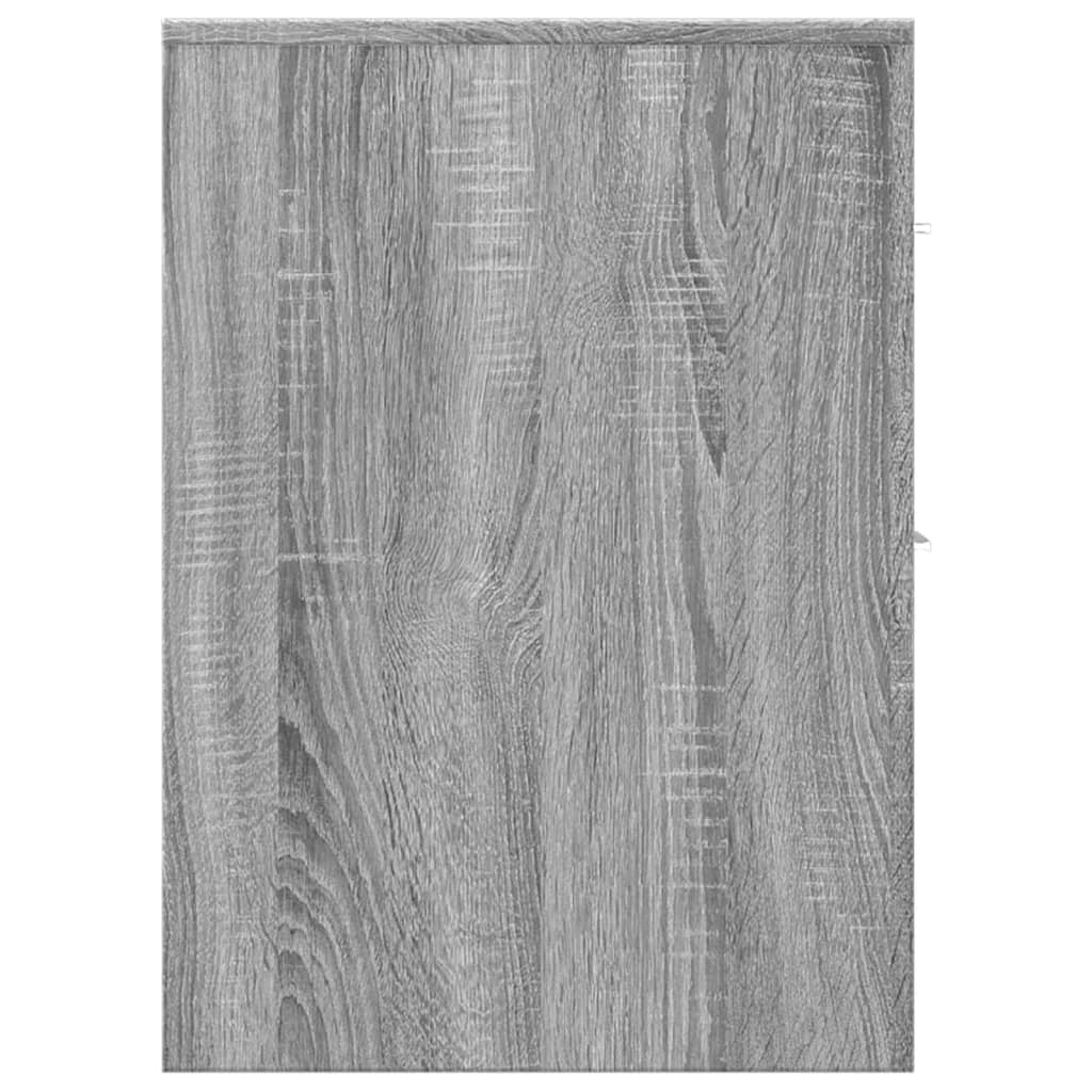 Narrow Bathroom Cupboard with Wheels Grey Sonoma Engineered Wood